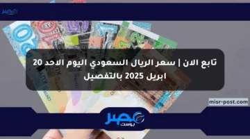 تابع الآن | سعر الريال السعودي اليوم الأحد 20 أبريل 2025 بالتفصيل